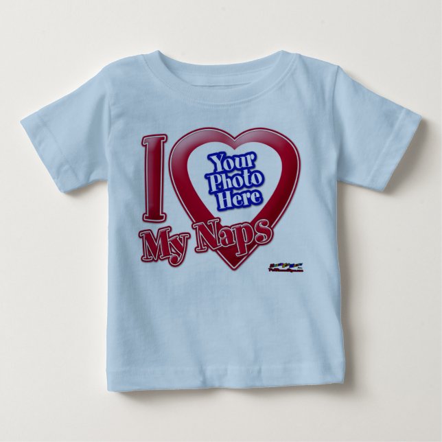 I Kärlek Mina Naps - Foto T-shirt (Framsida)