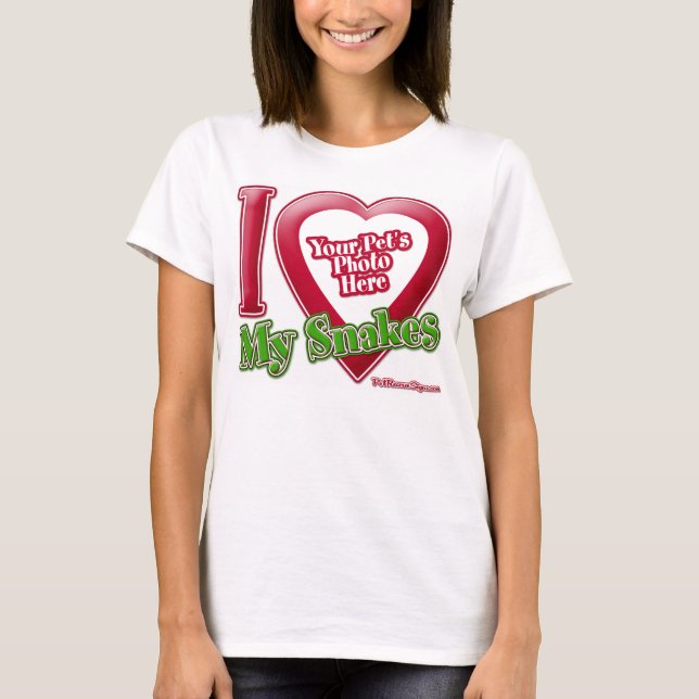 I Kärlek Mina ormar - Foto T Shirt (Framsida)