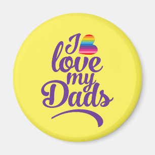 I Kärlek Mina Pappor - Pridet HBT TQ Fars dag Magnet