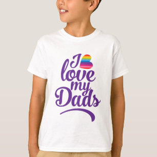 I Kärlek Mina Pappor - Pridet HBT TQ Fars dag T Shirt
