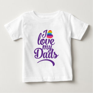 I Kärlek Mina Pappor - Pridet HBT TQ Fars dag T Shirt