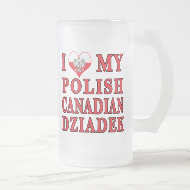 I Kärlek Mina polska kanadensiska Dziadek Frostat Ölglas (Höger)