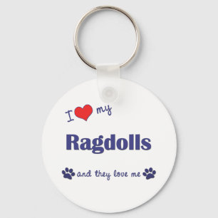 I Kärlek Mina Ragdolls (Många Cats) Nyckelring