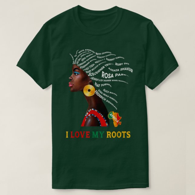 I Kärlek: Mina rötter, svart historik Månad Pride  T Shirt (Design framsida)
