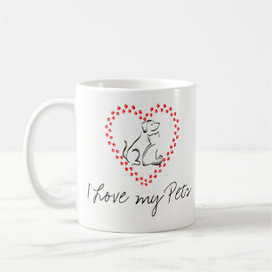 I Kärlek Mina sällskapsdjur Kaffemugg