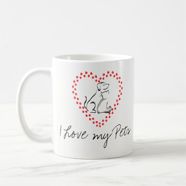 I Kärlek Mina sällskapsdjur Kaffemugg (Vänster)