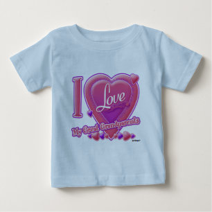 I Kärlek Mina Underbara farmors rosa/lila - hjärta Tee Shirt