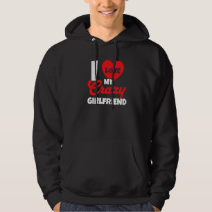 I Kärlek Mina Valentineser för Crazy Girlkompis Re Hoodie