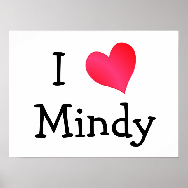 I Kärlek Mindy Poster (Framsidan)