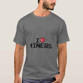 I Kärlek Miners Red Heart Funny Mining Gamer Miner T Shirt