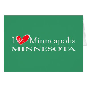 I Kärlek Minneapolis Minnesota Hälsningskort