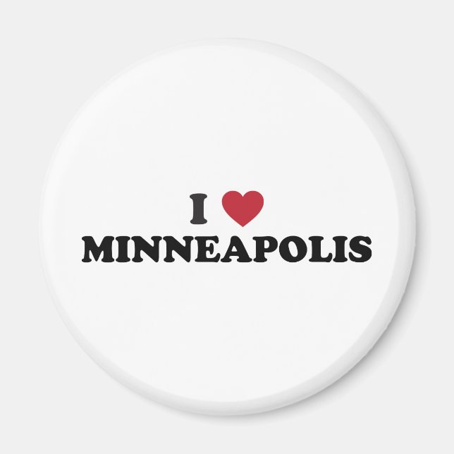 I Kärlek Minneapolis Minnesota Magnet (Framsidan)