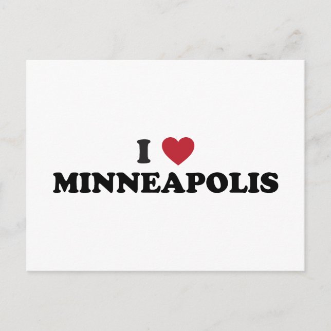 I Kärlek Minneapolis Minnesota Vykort (Framsida)