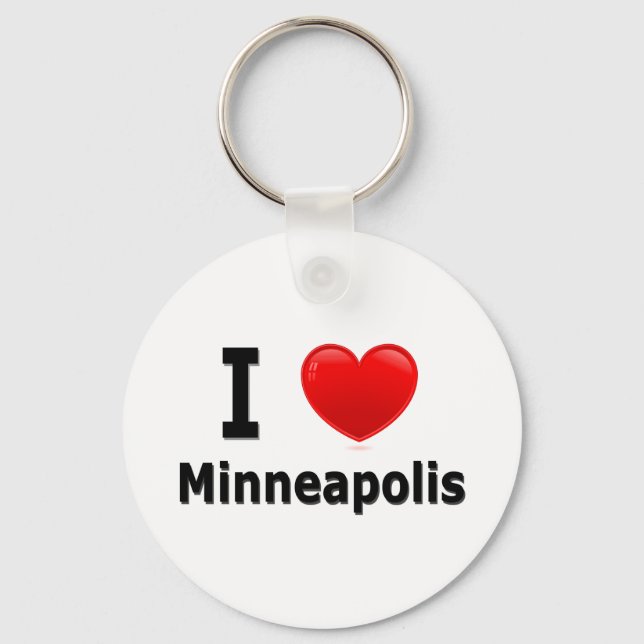 I Kärlek Minneapolis Nyckelring (Framsida)