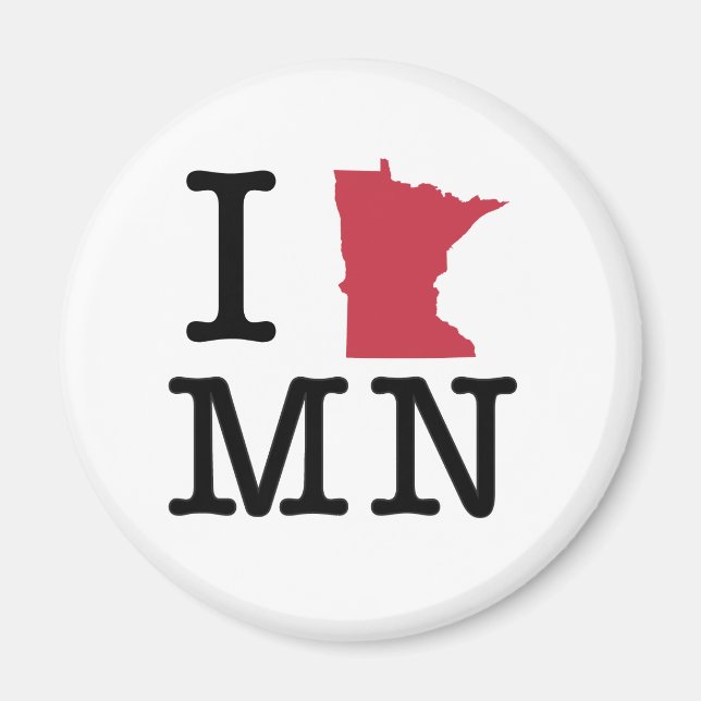I Kärlek Minnesota Magnet (Framsidan)