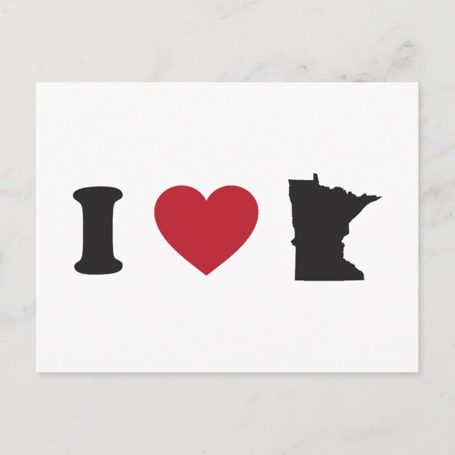 I Kärlek Minnesota Vykort (Framsida)