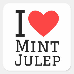 I kärlek mint julep fyrkantigt klistermärke