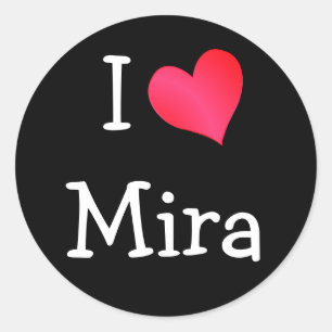 I Kärlek Mira Runt Klistermärke
