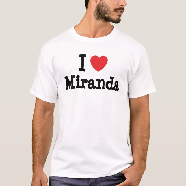 I kärlek Miranda hjärta T-Shirt (Framsida)
