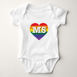 I Kärlek Mississippi Rainbow Heart Tee