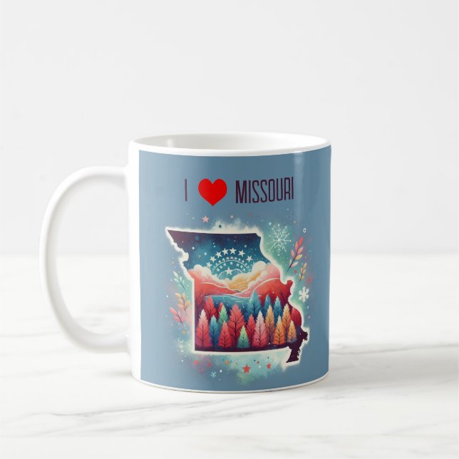 I Kärlek Missouri jul Winter Kaffemugg (Vänster)