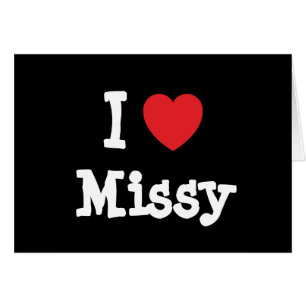 I kärlek Missy hjärta T-Shirt Hälsningskort
