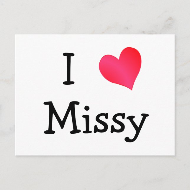 I Kärlek Missy Vykort (Framsida)