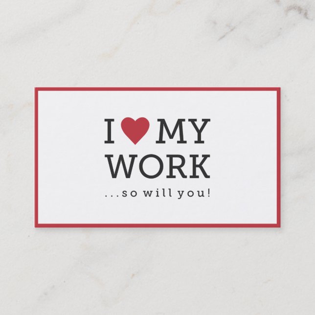 I Kärlek mitt Affärskort Visitkort (Framsida)