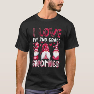 I Kärlek Mitt andra Klass Gnomies Valentine Day Te T Shirt