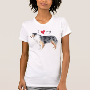 I Kärlek mitt Australian shepherd T Shirt
