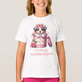 I KÄRLEK mitt Australian shepherd T Shirt