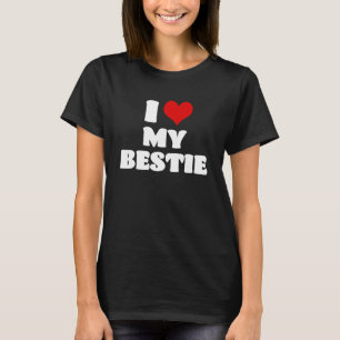 I Kärlek mitt Bestie Bff I Hjärtar mina bästa vänn T Shirt