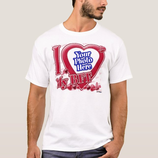 I Kärlek Mitt BFF-röda hjärta - foto T-shirt (Framsida)