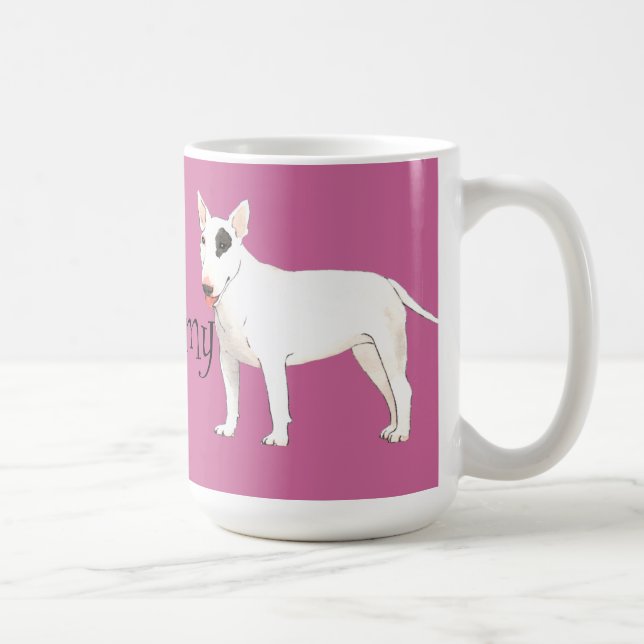 I Kärlek mitt Bull Terrier Kaffemugg (Höger)