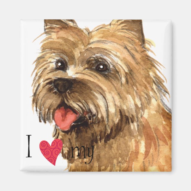 I Kärlek mitt Cairn Terrier Magnet (Framsidan)