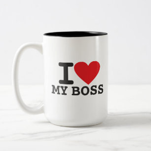 I Kärlek mitt Chef Två-Tonad Mugg