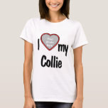 I Kärlek mitt Collie Cute Red Heart Photo Ram T Shirt<br><div class="desc">Den här roligtens t-shirt visar hur mycket du kärlek din kollie är! Skjortan har en roligt hjärtformade fotodroppe i ram där du kan ladda upp ett foto av din egen kollie. Hundälskarna kommer att falla i kärlek med roligtens anpassade t-shirt som gör att du kan ladda upp ditt eget bild....</div>