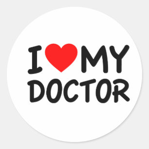 I Kärlek mitt Doktor Runt Klistermärke