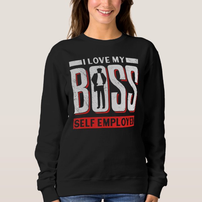 I Kärlek Mitt eget Chef-anställda Freelancer-jobb T Shirt (Framsida)