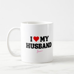 I Kärlek mitt eget Make Heart Romantic-namn Kaffemugg