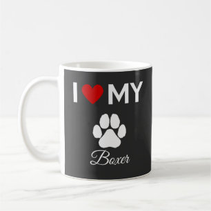 I kärlek mitt eget namn för Boxer hund Kaffemugg