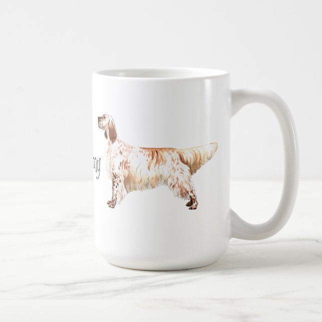 I Kärlek mitt engelska Setter Kaffemugg (Höger)