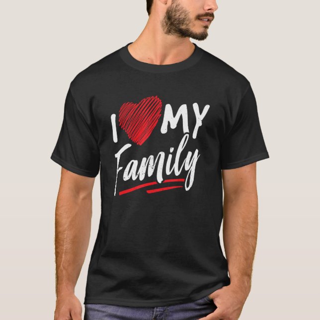 I Kärlek mitt familjemöte Familjerna som samlar ih T Shirt (Framsida)