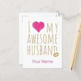 I kärlek, mitt Fantastisk Make-Bröllop-årsdag Helg Vykort