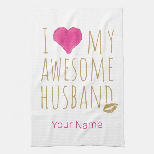 I kärlek, mitt Fantastisk Make-Bröllop-årsdag Kökshandduk (Vertikal)