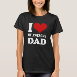 I Kärlek mitt Fantastisk-Pappa T-Shirt Son-dotter