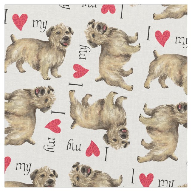 I Kärlek mitt glas av Imaal Terrier Tyg (Närbild)