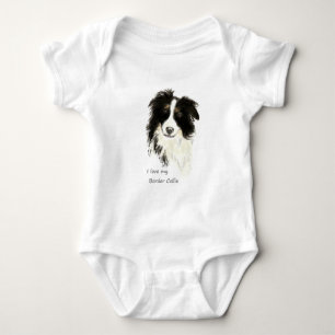 I kärlek mitt Gräns Collie Hund Pet Animal Tröja
