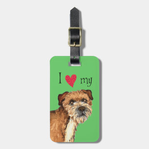 I Kärlek mitt Gräns Terrier Bagagebricka