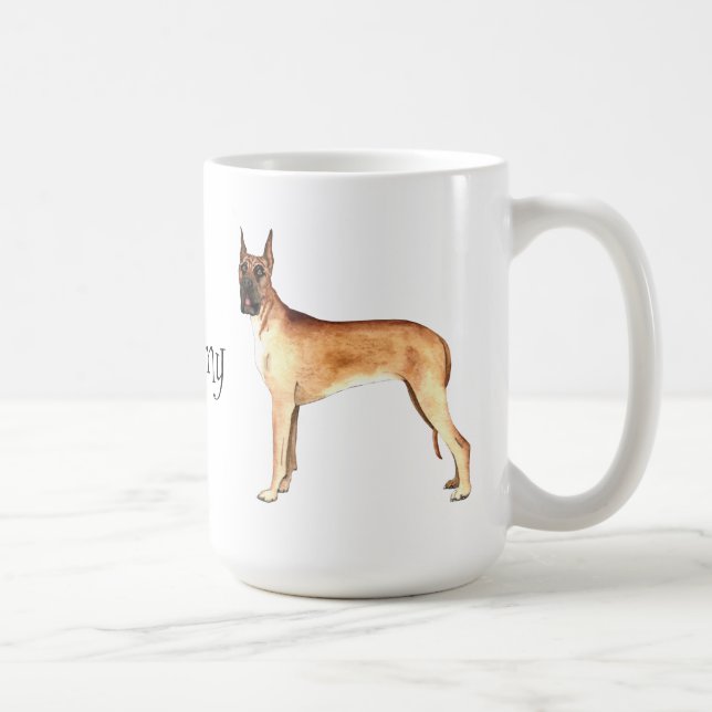 I Kärlek mitt Great dane Kaffemugg (Höger)
